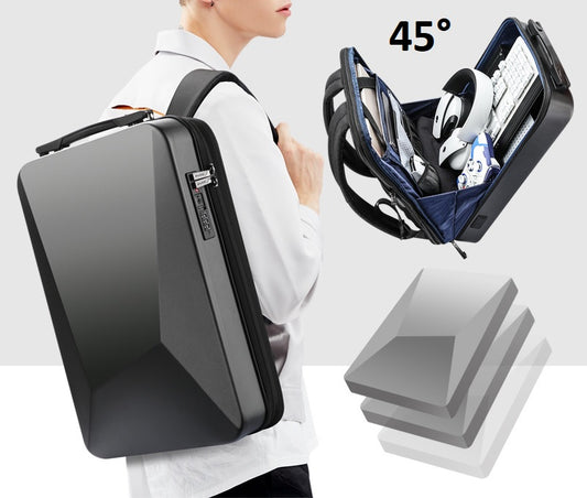 BOPAI Anti-Theft Hard Shell Backpack with Charging Ports