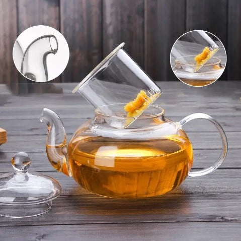 Glass Tea Kettle Set (Pot + 6 Cups)