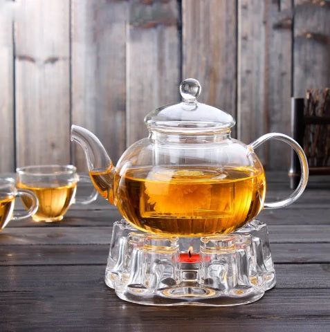 Glass Tea Kettle Set (Pot + 6 Cups)