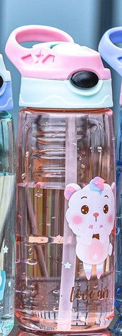 Children Water Bottle 550ml  (Removable Straw) - BPA FREE