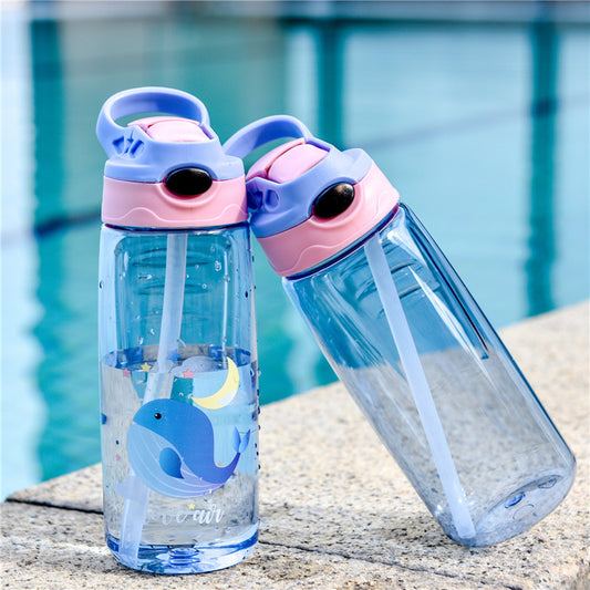 Children Water Bottle 550ml  (Removable Straw) - BPA FREE
