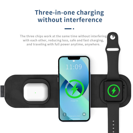 Foldable Magnetic 3 In 1 Wireless Charging Pad